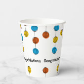 Wereldbol Chain Gefeliciteerd papier cup Papieren Bekers (Achterkant)