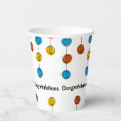 Wereldbol Chain Gefeliciteerd papier cup Papieren Bekers (Rechts)