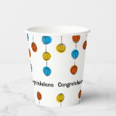 Wereldbol Chain Gefeliciteerd papier cup Papieren Bekers (Voorkant)