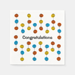 Wereldbol Chain Gefeliciteerd papier servet