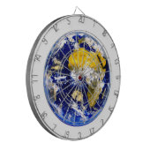 Wereldbol dartboard dartbord (Voorkant Links)
