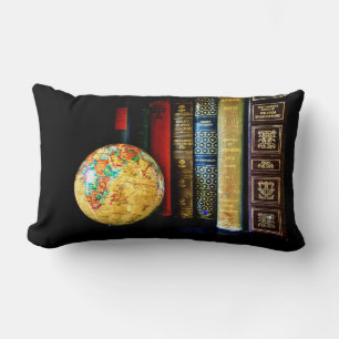 Wereldbol en boeken Kussen