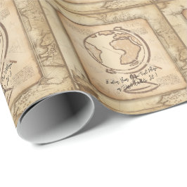 Wereldbol. Geografie & Geschiedenis Leraar Gift Cadeaupapier