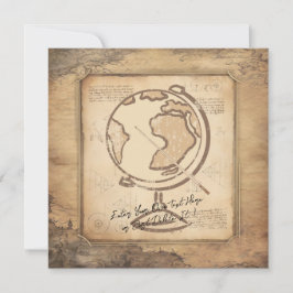 Wereldbol. Geografie & Geschiedenis Leraar Gift Kaart