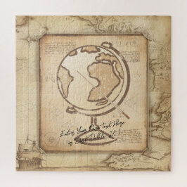 Wereldbol. Geografie & Geschiedenis Leraar Gift Legpuzzel