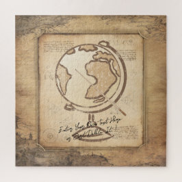 Wereldbol. Geografie & Geschiedenis Leraar Gift Legpuzzel