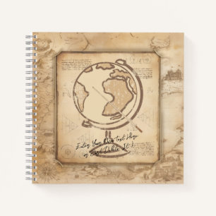 Wereldbol. Geografie & Geschiedenis Leraar Gift Notitieboek