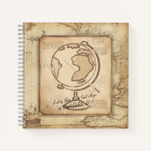 Wereldbol. Geografie & Geschiedenis Leraar Gift Notitieboek