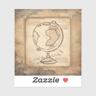  Wereldbol. Geografie & Geschiedenis Leraar Gift Sticker