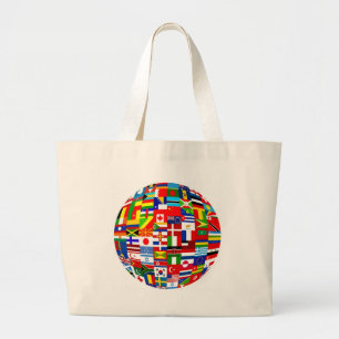 Wereldbol Grote Tote Bag