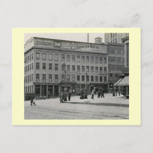 Wereldbol Hotel, State St., Albany, NY Vintage Briefkaart