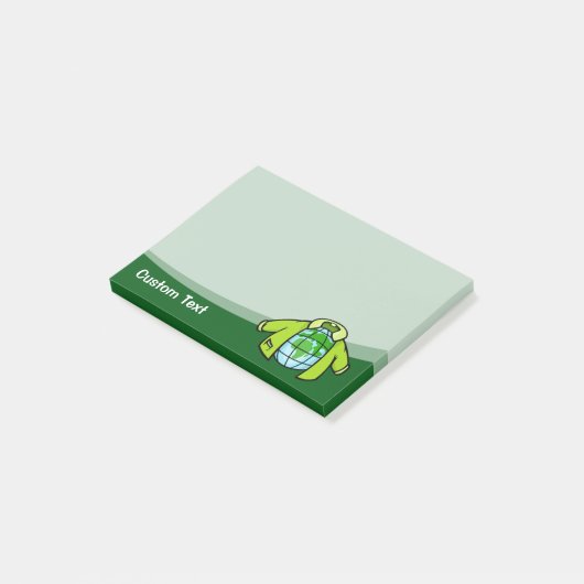 Wereldbol Jacket Post-it® Notes (Schuin)
