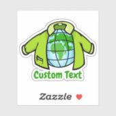 Wereldbol Jacket Sticker (Vel)