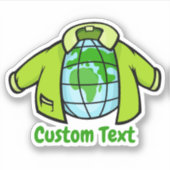 Wereldbol Jacket Sticker (Voorkant)