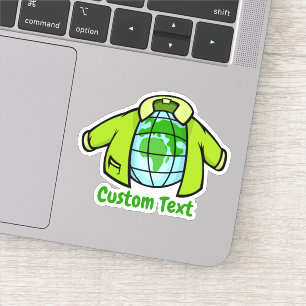 Wereldbol Jacket Sticker