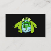 Wereldbol Jacket Visitekaartje (Achterkant)