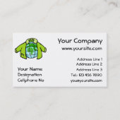 Wereldbol Jacket Visitekaartje (Voorkant)