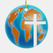 Wereldbol Keramisch Ornament (Achterkant)