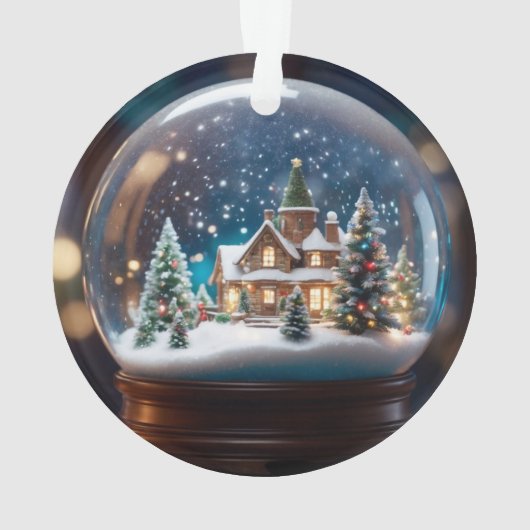 Wereldbol kerstsneeuw ornament (achterkant)