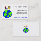 Wereldbol Kinderen Visitekaartje (Voorkant / Achterkant)