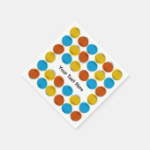 Wereldbol Multi Tekst papier servet (Hoek)