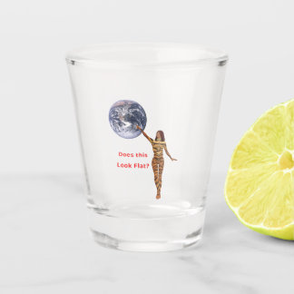 Wereldbol niet plat shot glas