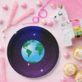 WERELDBOL PAPIEREN BORDJE (Feest)