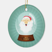 Wereldbol Santa Claus Face Keramisch Ornament (Links)