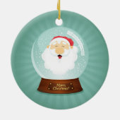 Wereldbol Santa Claus Face Keramisch Ornament (Achterkant)
