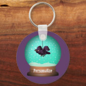 Wereldbol sleutelhanger sneeuwbuis (Voorkant)