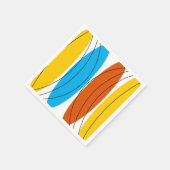 Wereldbol Stripe papieren servet (Hoek)