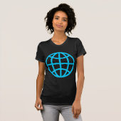 Wereldbol Symbool - Sky Blue T-shirt (Voorkant volledig)
