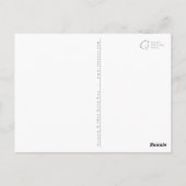 wereldbol tegen sneeuw briefkaart (Achterkant)