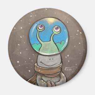 wereldbol tegen sneeuw magneet