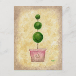 Wereldbol Topiary briefkaart
