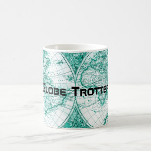 Wereldbol Trotter Wereldkaart groene koffie Mok