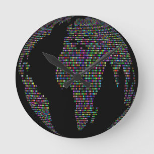 wereldbol van de wereldaardplaneet ronde klok