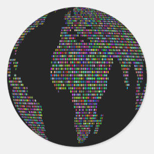 wereldbol van de wereldaardplaneet ronde sticker