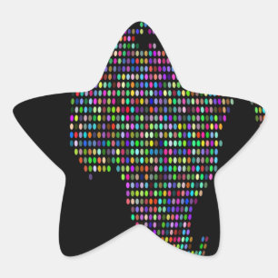 wereldbol van de wereldaardplaneet ster sticker