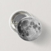 Wereldbol van het Moon Lunar Planet Ronde Button 3,2 Cm (Voorkant /achterkant)