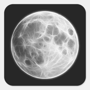 Wereldbol van het Moon Lunar Planet Vierkante Sticker