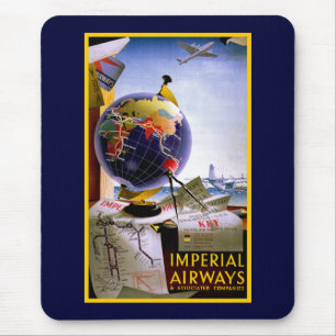 Wereldbol van Imperial Airways Muismat