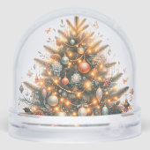 Wereldbol voor kerstsneeuw sneeuwbol (Achterkant)