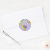 wereldbollen kaartstickers ronde sticker (Envelop)