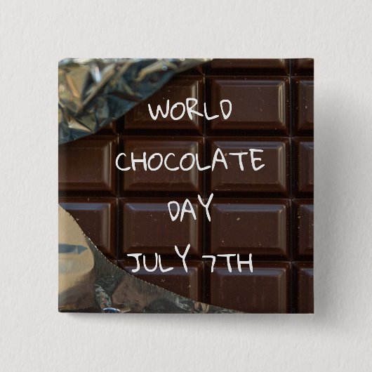 Wereldchocoladedag 7 juli Button (Voorkant)