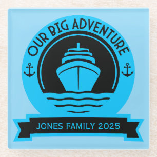 wereldcruise glazen onderzetter