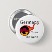 Wereldcup - Duitsland versus de wereld Ronde Button 5,7 Cm (Voorkant /achterkant)