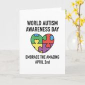 Werelddag van autisme kaart (Gele Bloem)