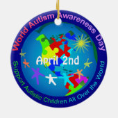 Werelddag van autisme keramisch ornament (Achterkant)