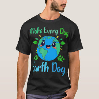 Werelddag van de Aarde elke dag aarde Dag1 T-shirt